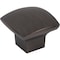 Jeffrey Alexander 1-3/16" Overall Length Brushed Pewter Square Sonoma Cabinet Knob 431BNBDL - alternate 1